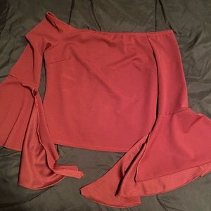 Off shoulder bell sleeve too